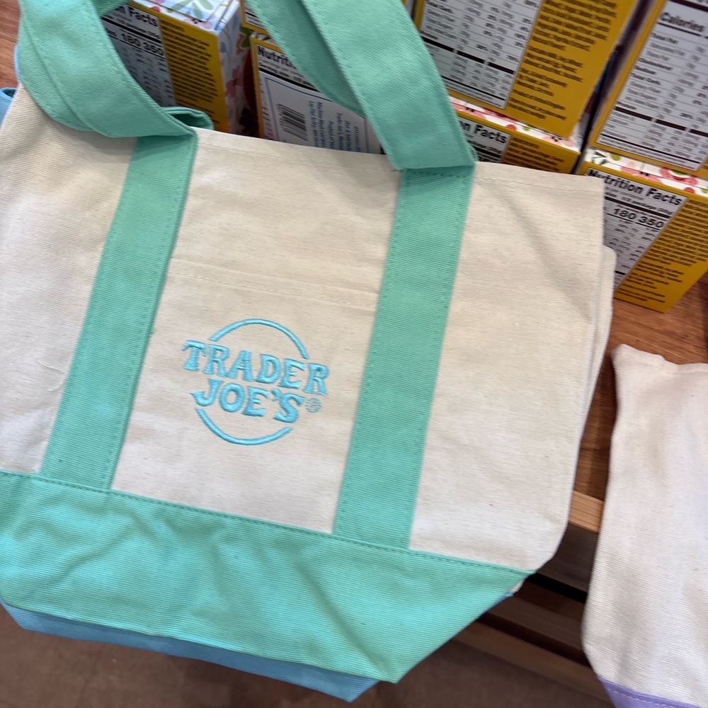 Trader Joe's Mini Tote Bag NEW SPRING COLORS